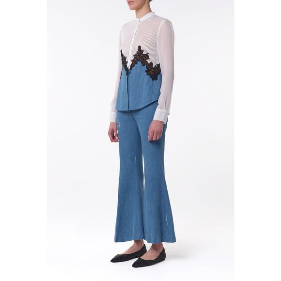 Gabriela Hearst Marsh Flare Pant in Blue Denim 38 US 2 - Picture 3 of 6